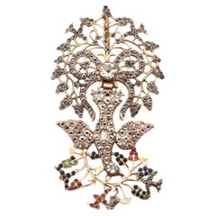 Victorian large Holy Spirit Pendant in 18k gold, French regional pendant