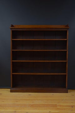 Victorian Large Solid Oak Country Open Bookcase . c1880