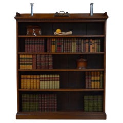 Victorian Large Solid Oak Country Open Bookcase . c1880