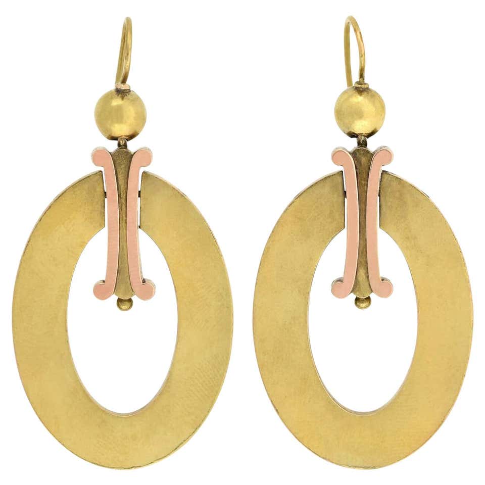 Victorian Diamond and Enamel Hoop Earrings at 1stDibs | victorian hoop ...