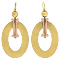 Victorian Large Two-Tone Hoop Earrings