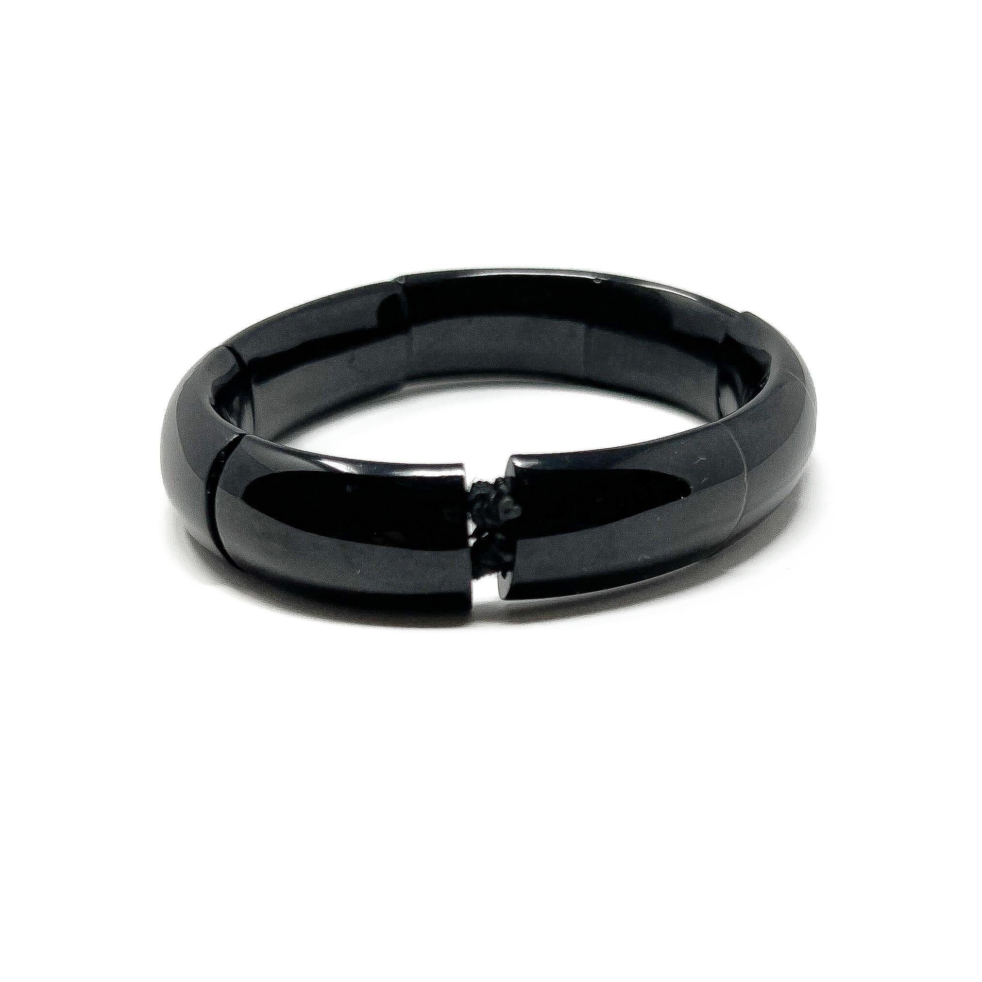 Women's Victorian Late 1800s Whitby Jet Antique Cuff