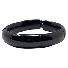 Victorian Late 1800s Whitby Jet Antique Cuff