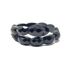 Pulsera victoriana de serpiente antigua de azabache de Whitby de finales del siglo XIX