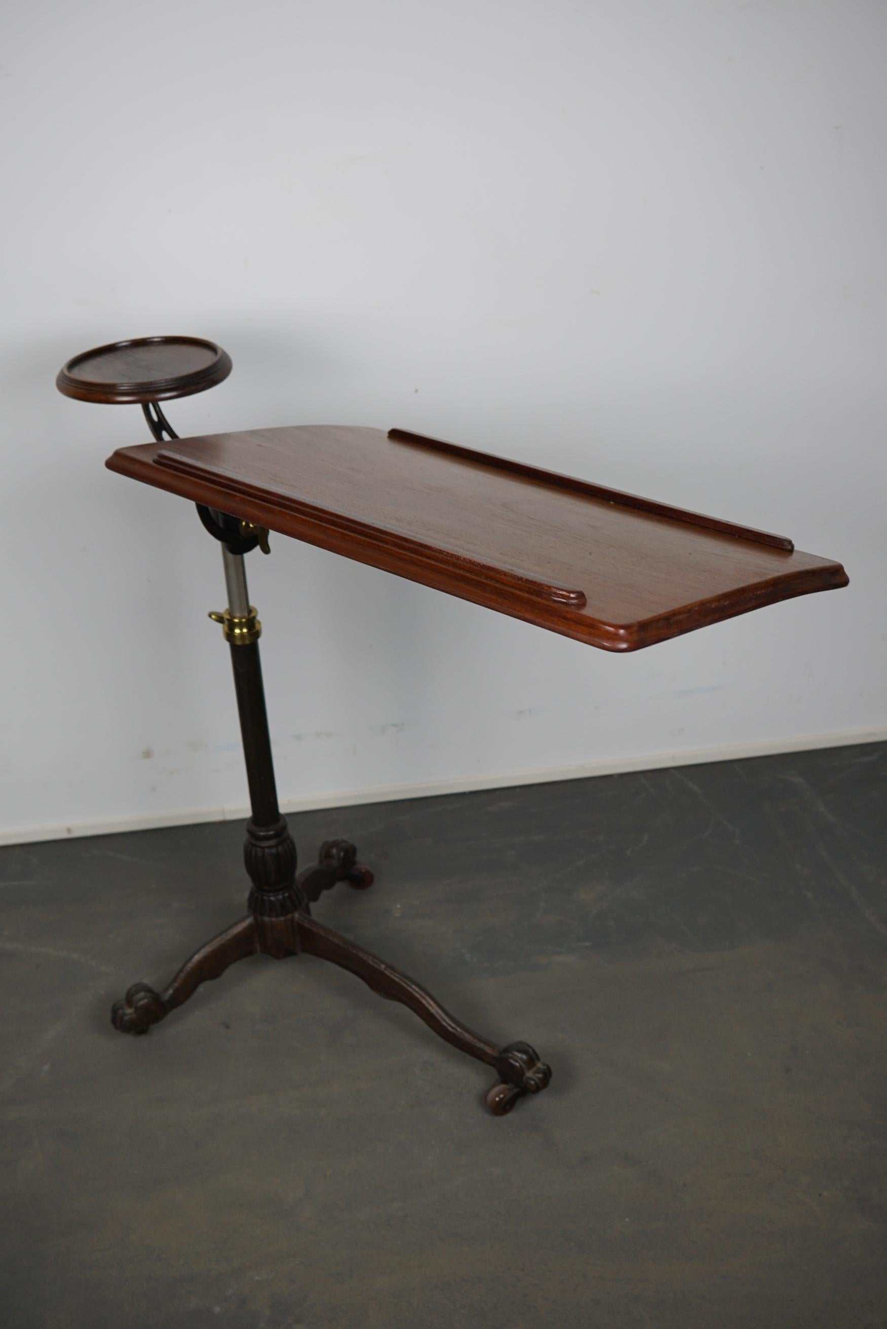 Victorian Late 19th Century Cast Iron Mahogany Reading Table 7