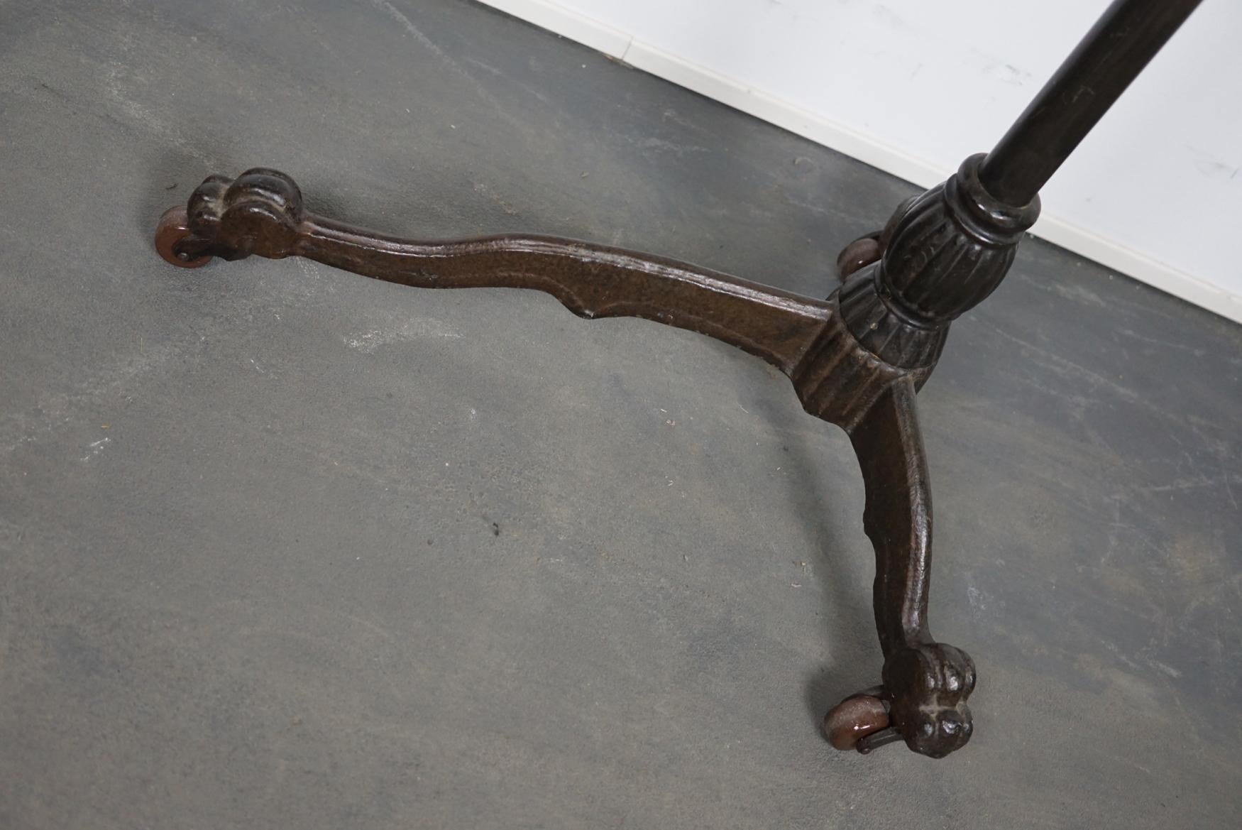 Victorian Late 19th Century Cast Iron Mahogany Reading Table 2