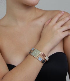 Antique Victorian Classical Theatre Masks Lava Cameo Bracelet in 15K Rose Gold