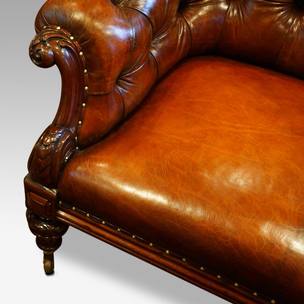 Scottish Victorian Leather Chesterfield