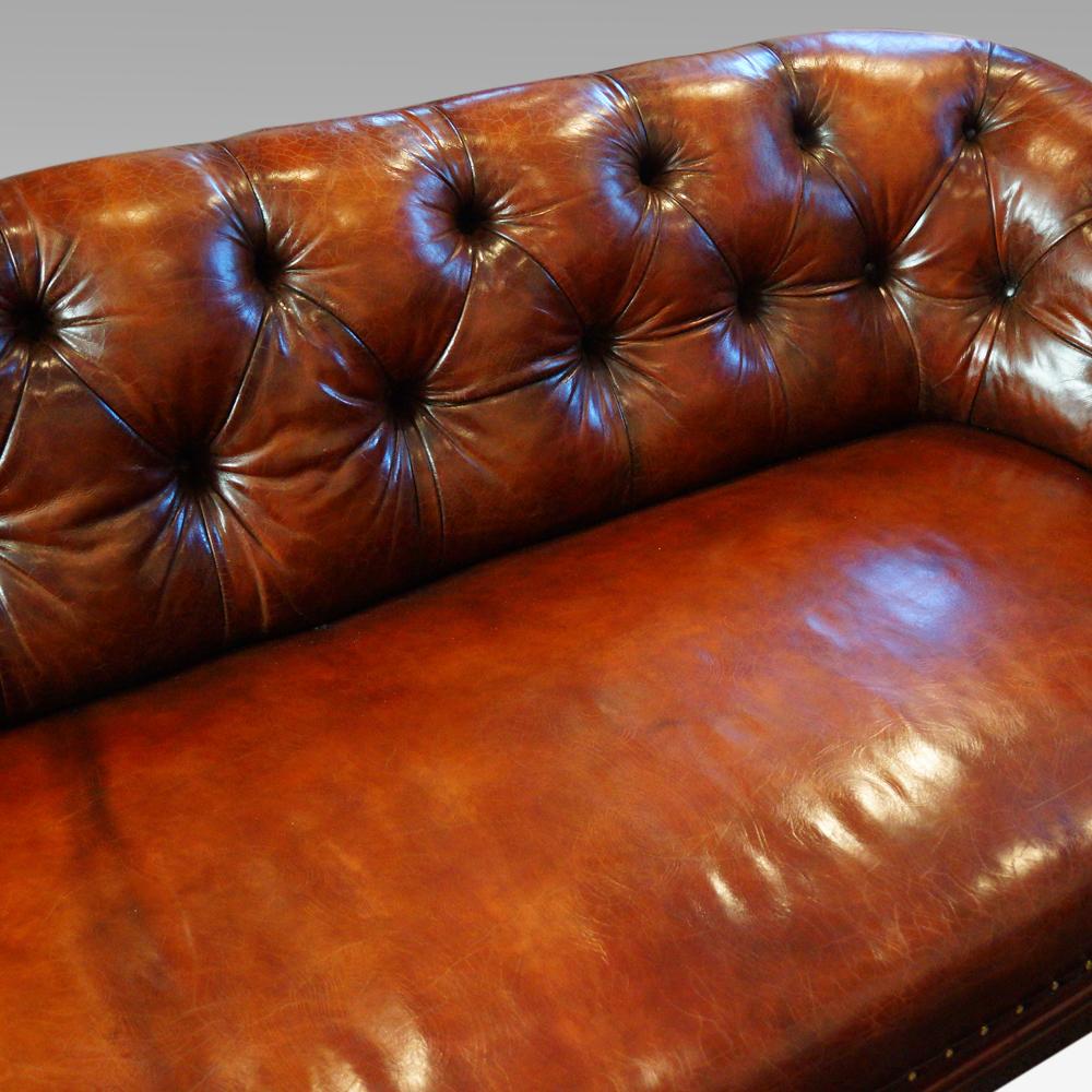 Mid-19th Century Victorian Leather Chesterfield