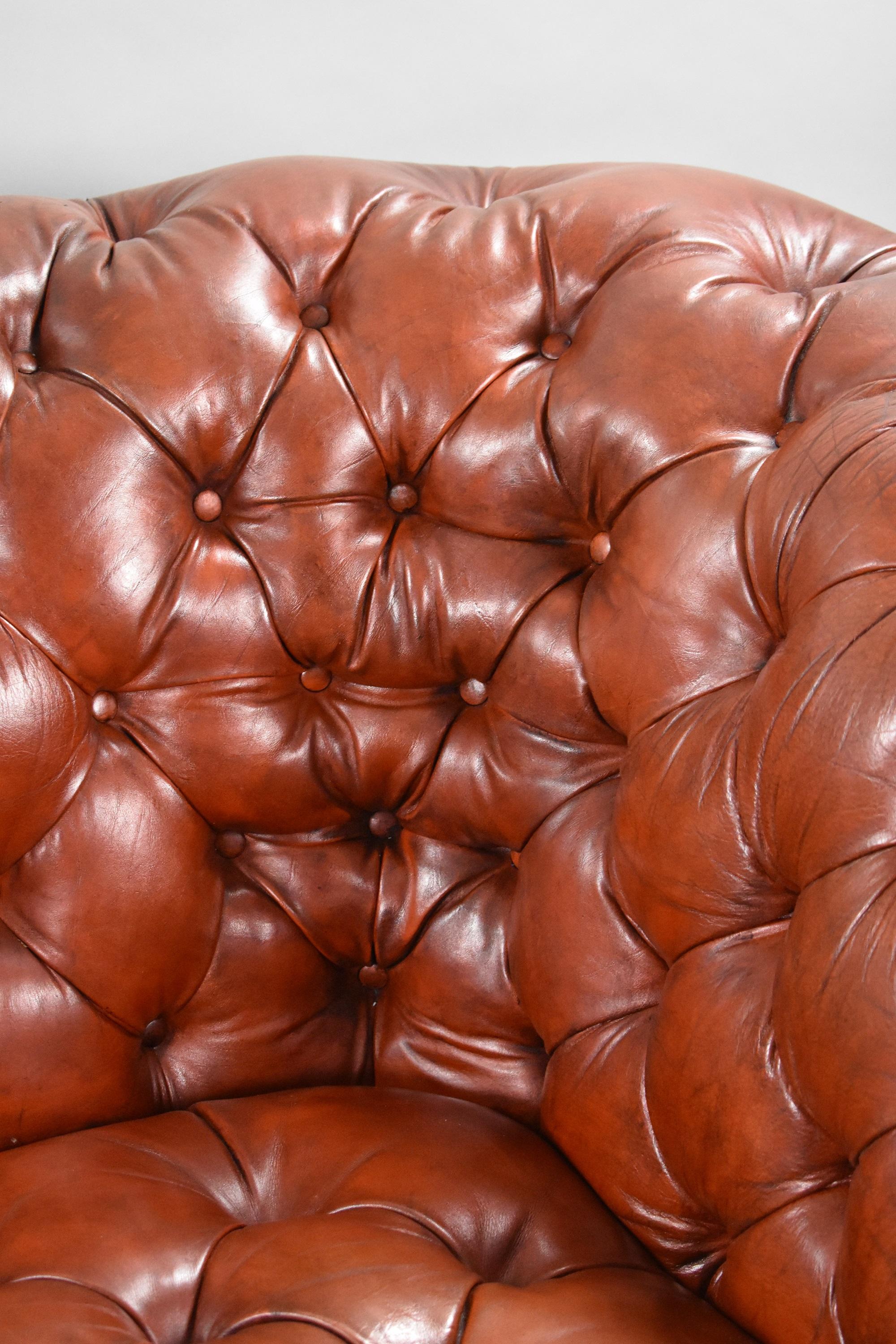 Victorian Style Leather Chesterfield Sofa 4
