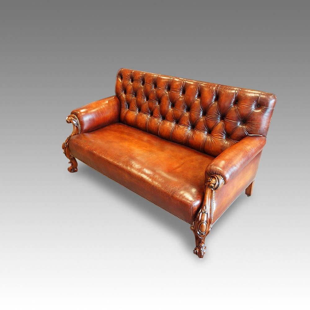 Victorian Leather Club Sofa 2