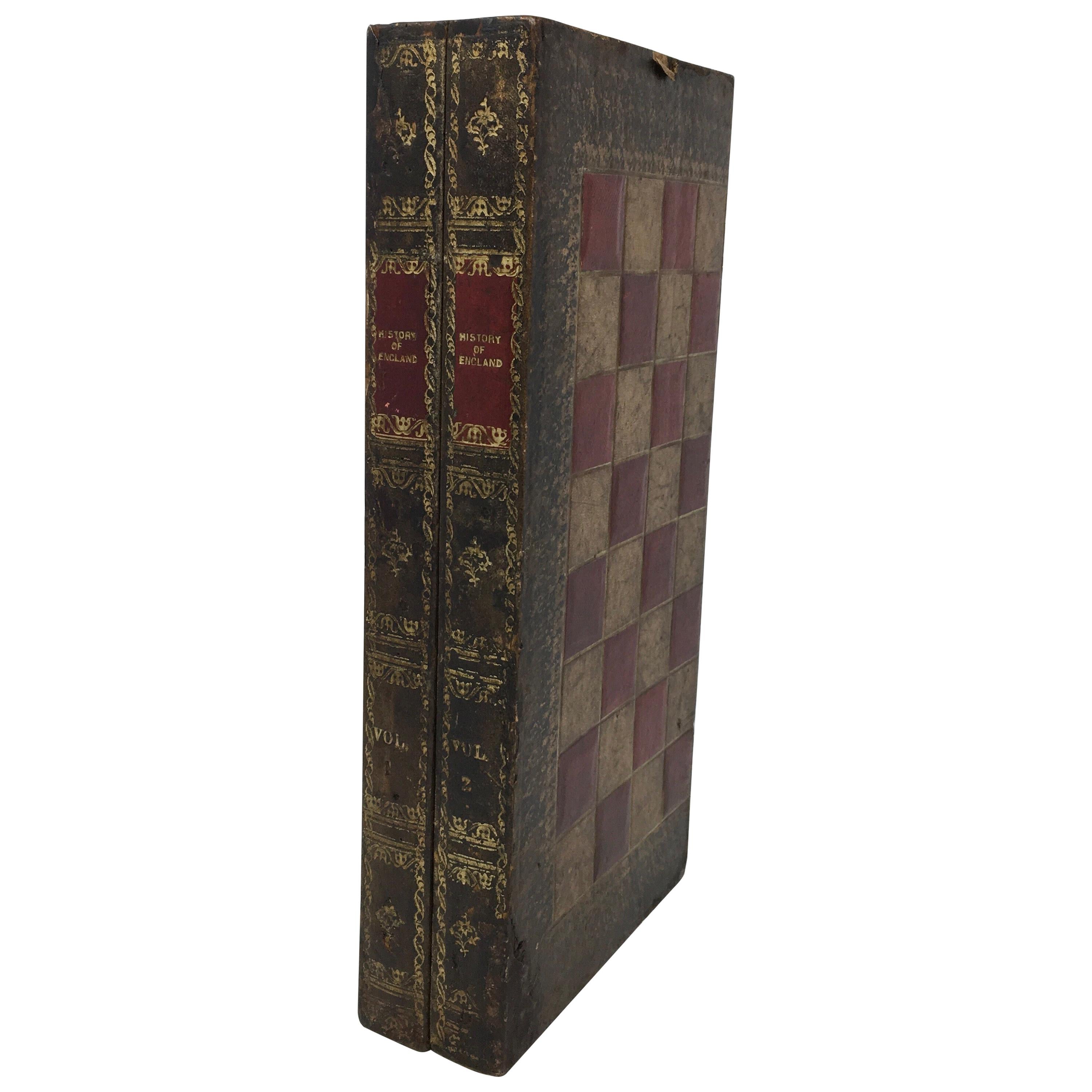 Victorian Leather Faux Book Box/Games Board