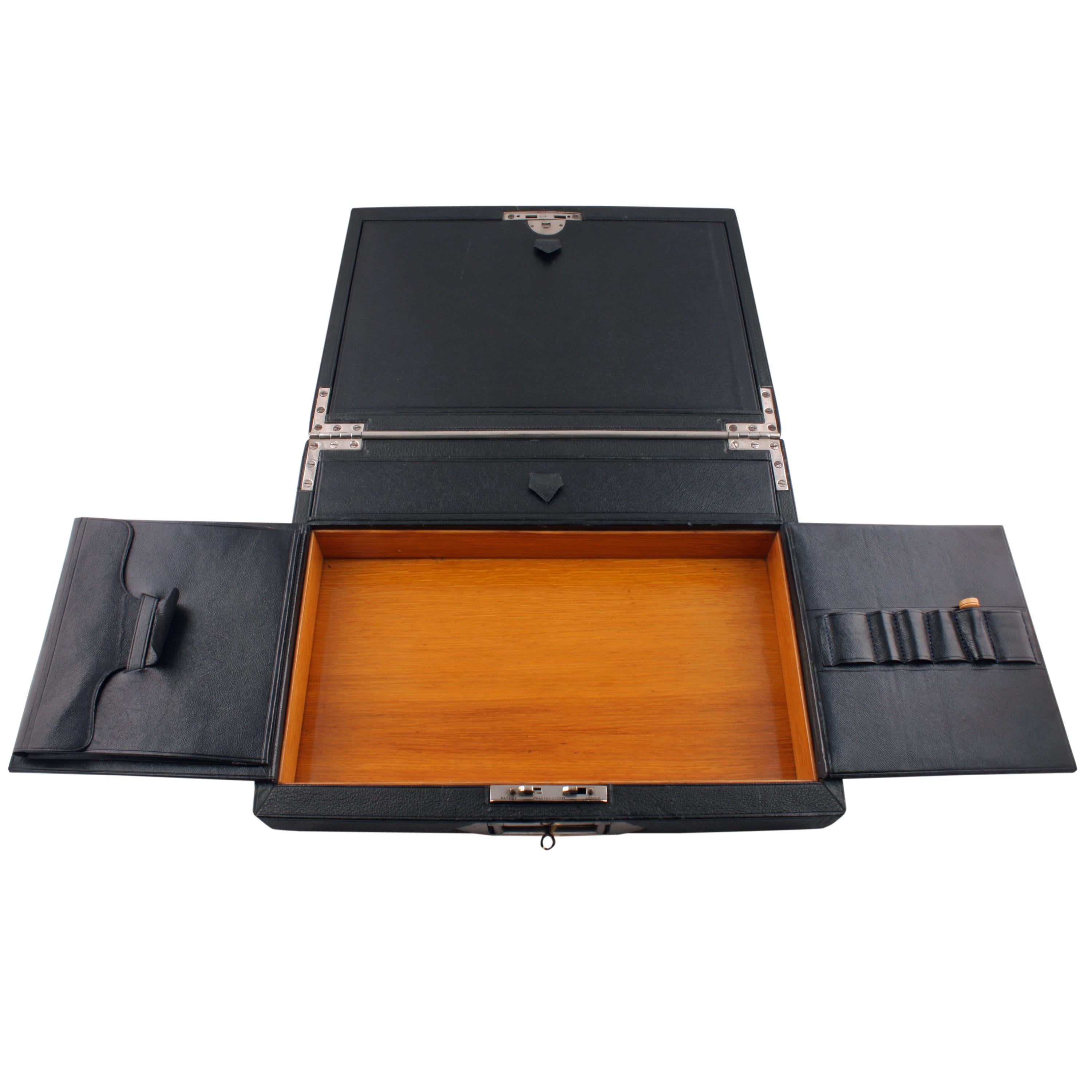 Late 19th Century Victorian Leather Stationery Box For Sale