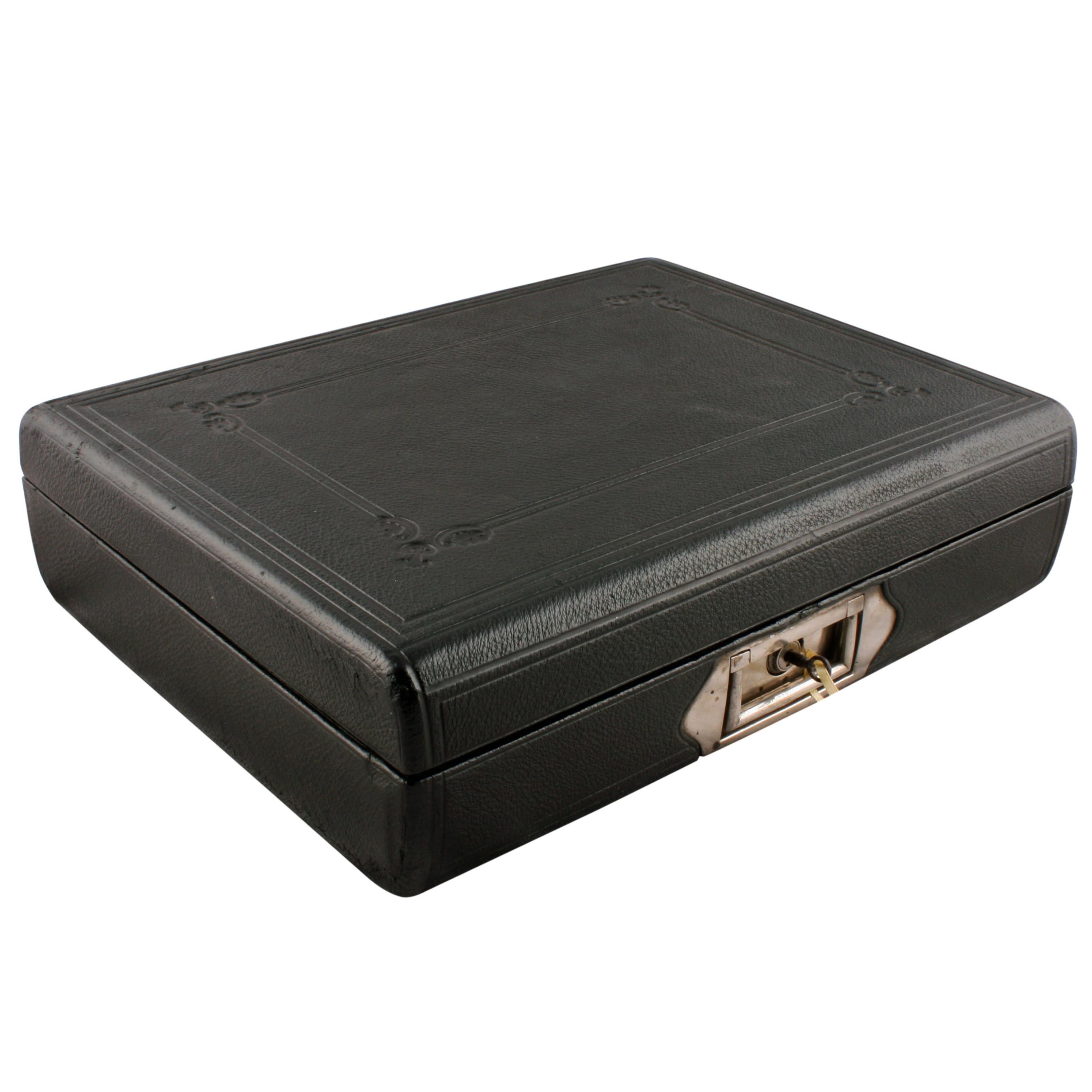 Victorian Leather Stationery Box For Sale