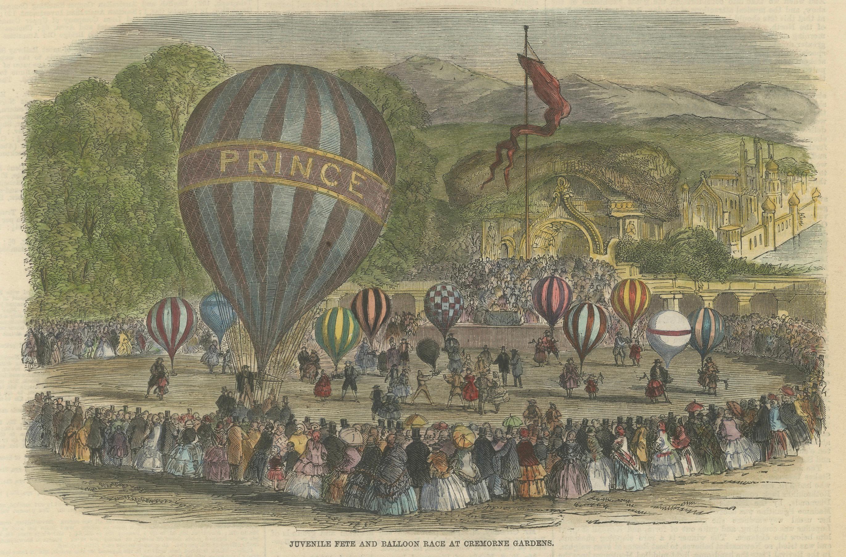 Victorian Leisure: Balloon Races at Cremorne and Floral Fêtes at Bishop Auckland In Good Condition For Sale In Langweer, NL