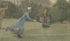 Victorian Leisure: Lawn Tennis in Hyde Park by Alfred Edward Emslie, circa 1880