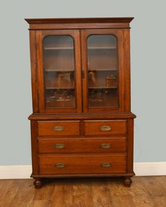 Victorian Libraray Bookcase Cabinet Chest Mahogany 1850