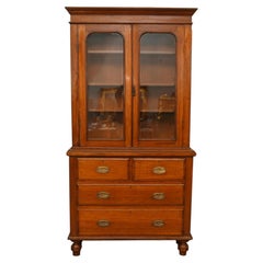 Victorian Libraray Bookcase Cabinet Chest Mahogany 1850