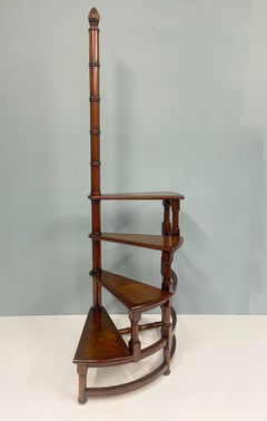 Victorian Library Ladder Step Ladders Walnut Stair