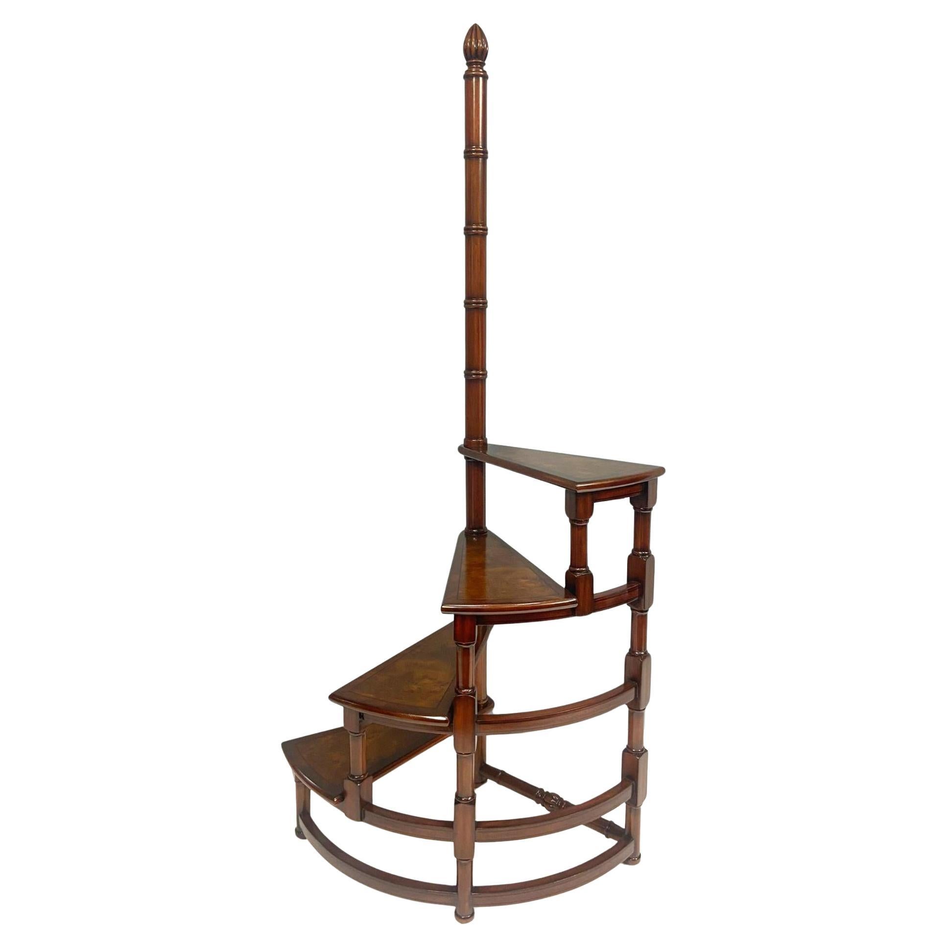 Victorian Library Ladder Step Ladders Walnut Stair