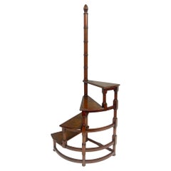 Victorian Library Ladder Step Ladders Walnut Stair