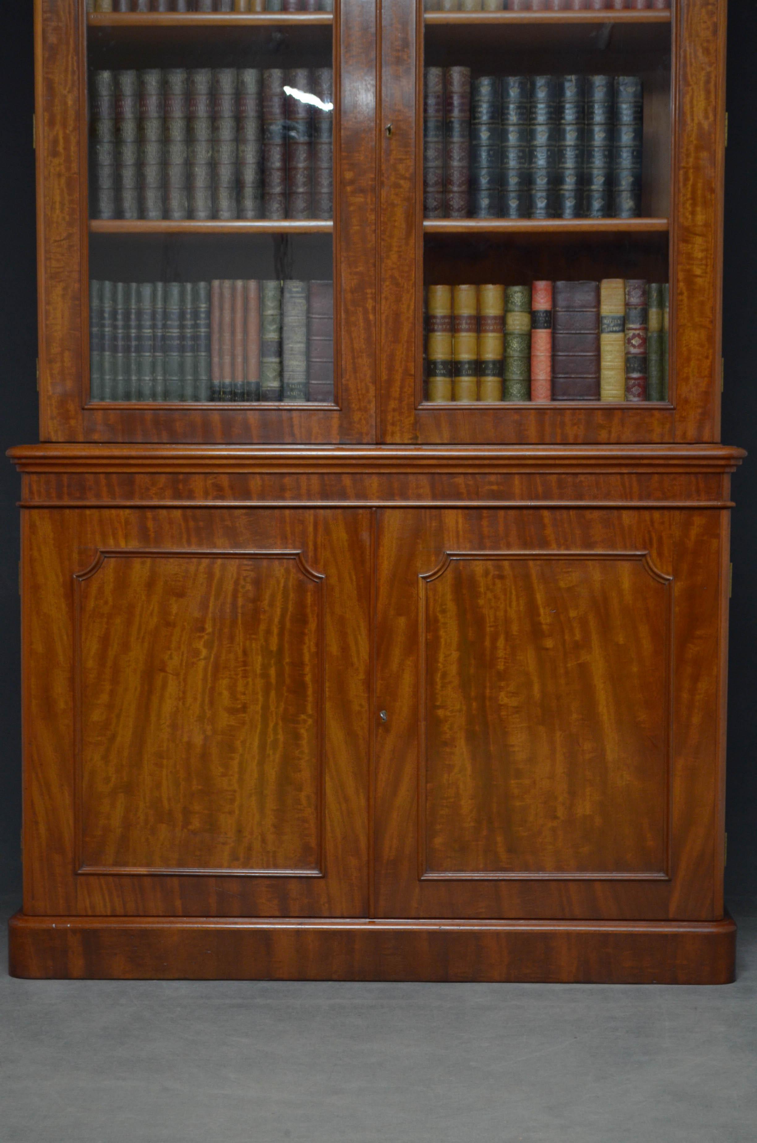 Victorian Library Mahogany Bookcase 3