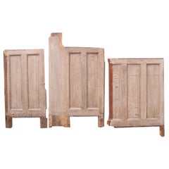 Antique Victorian Limed Oak Wall Panelling