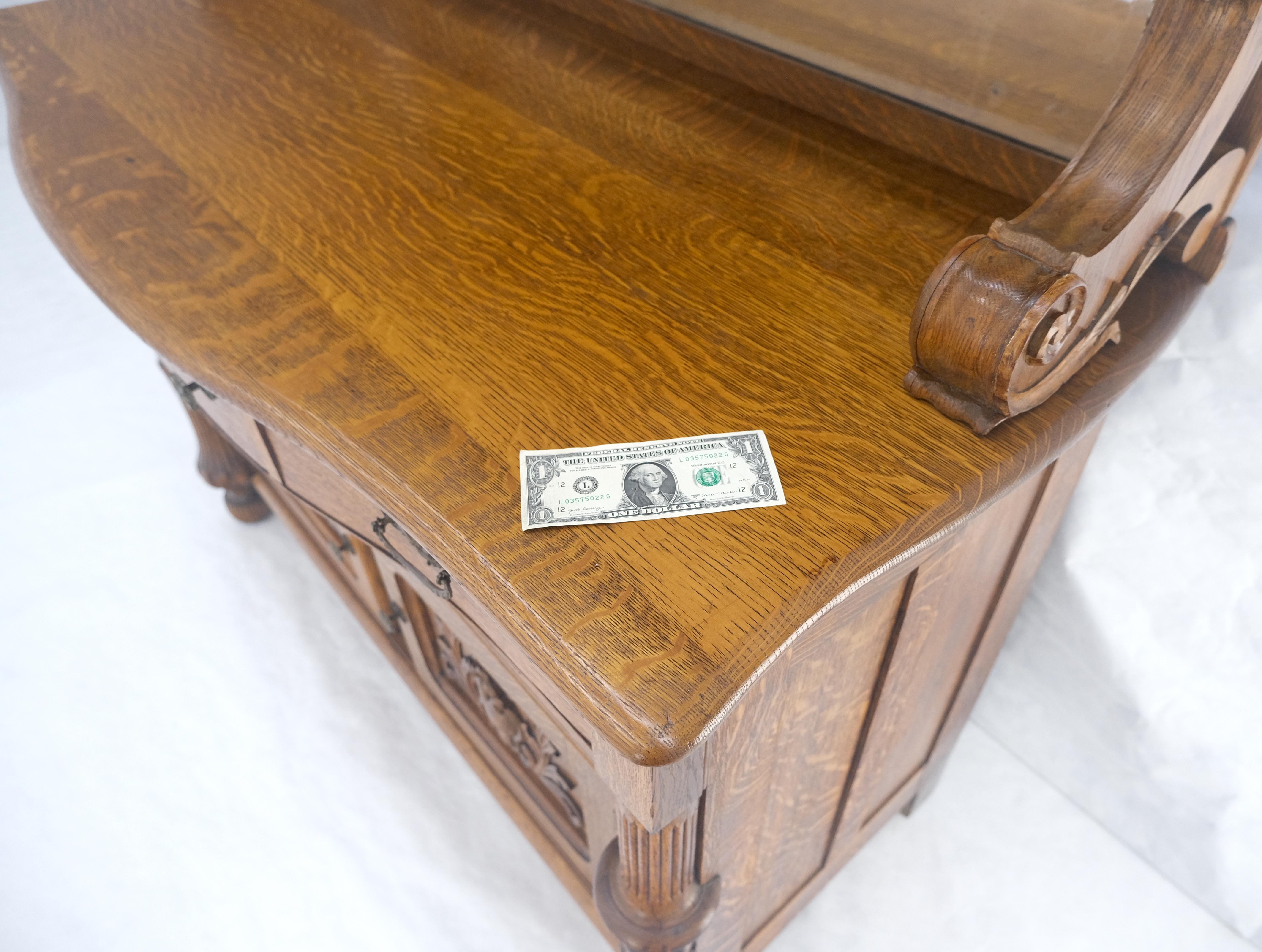 Victorian Lions Heads Mirrored Backsplash Fine Carved Oak Sideboard MINT! For Sale 13