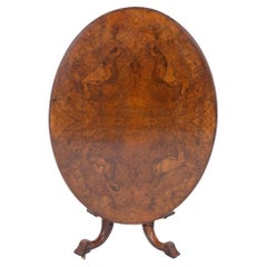 Victorian Loo Side Table Walnut Tilt Top 18th Century