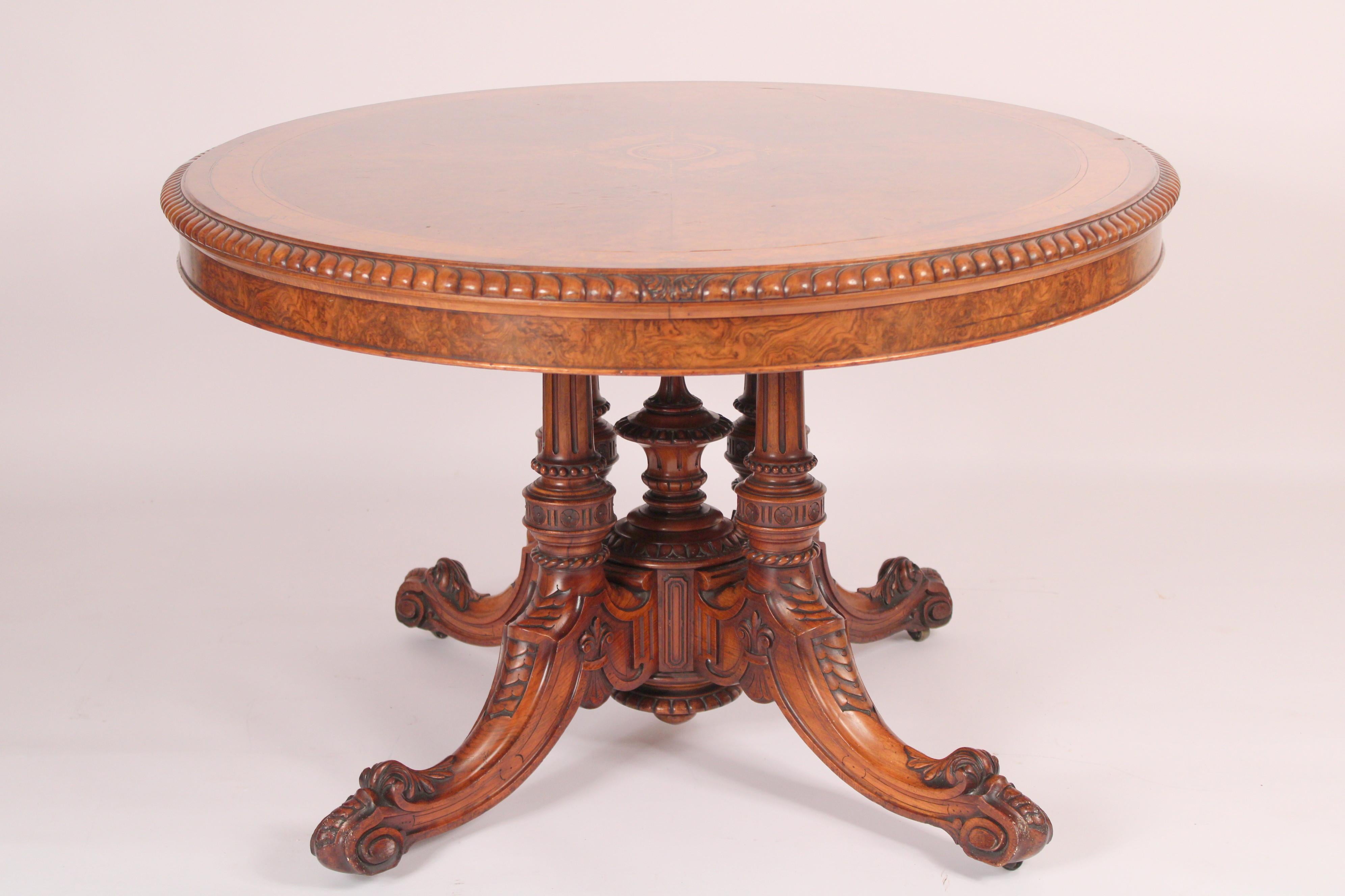 Victorian Loo Table Made by Hewetson & Milner 6