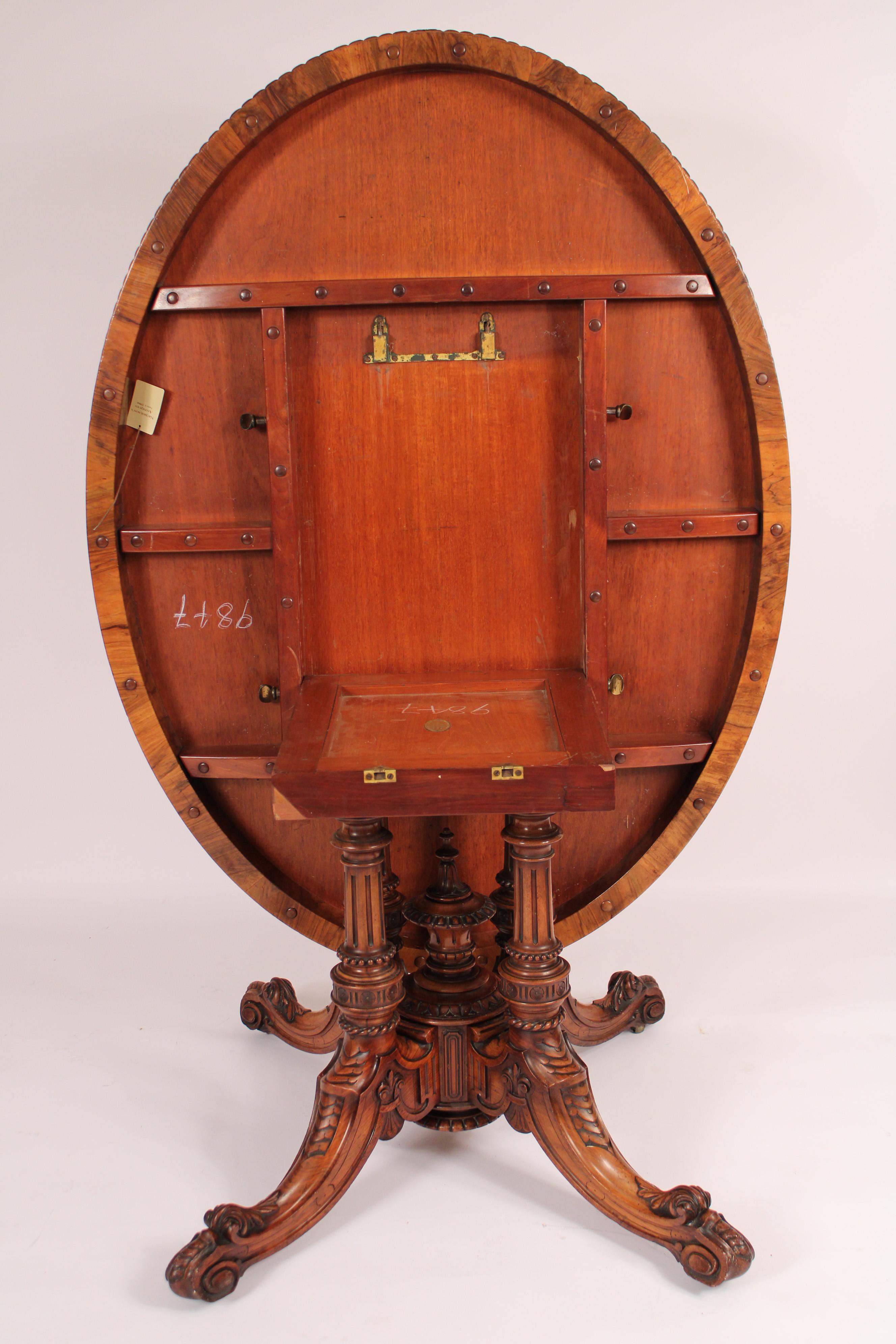 Victorian Loo Table Made by Hewetson & Milner 8