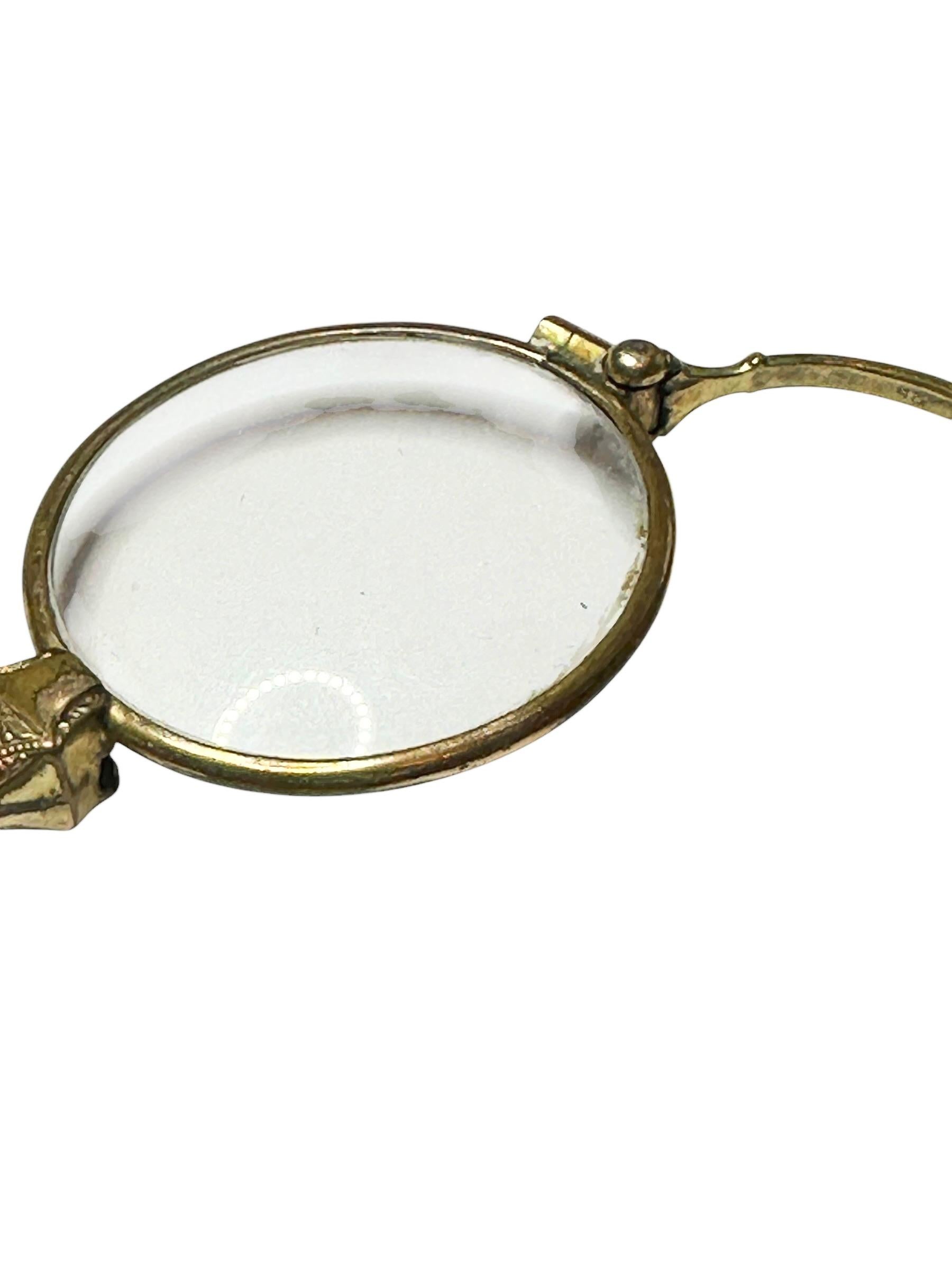 Victorian Lorgnette Opera Glasses Folding Spectacles Antique Austria 1890s In Good Condition In Nuernberg, DE