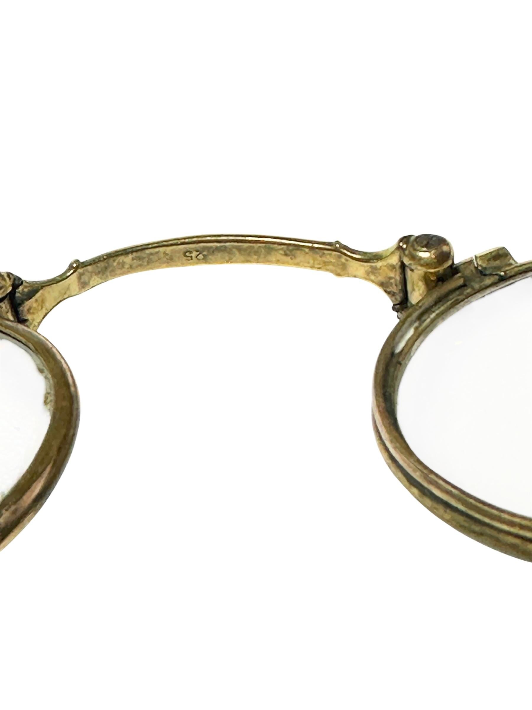 19th Century Victorian Lorgnette Opera Glasses Folding Spectacles Antique Austria 1890s