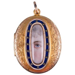 Victorian Lover’s Eye Locket Pendant