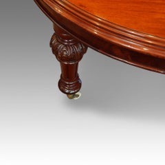 English Victorian large Mahogany Extending Dining Table, 19th.century, Circa 1870