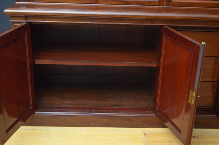 Victorian Mahogany 3Door Bookcase by John Taylor and Son, Edinburgh at