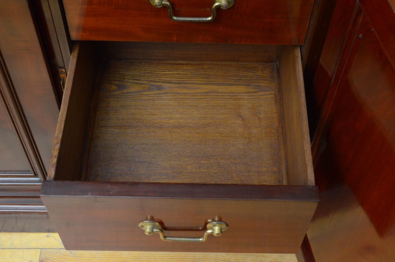 Victorian Mahogany 3Door Bookcase by John Taylor and Son, Edinburgh at