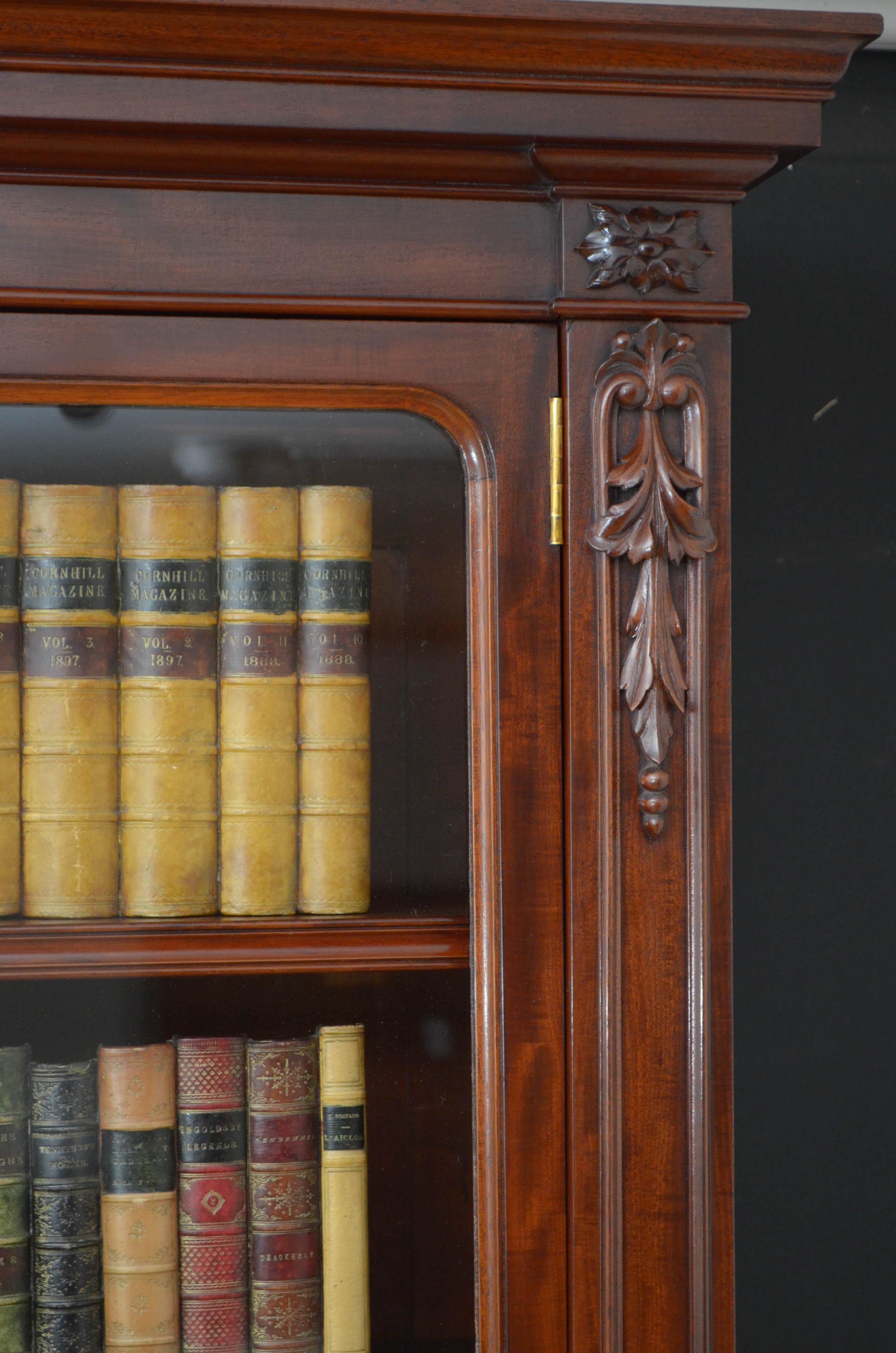 Scottish Victorian Mahogany 3-Door Bookcase by John Taylor and Son, Edinburgh
