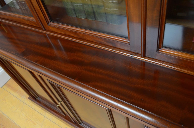 Victorian Mahogany 3Door Bookcase by John Taylor and Son, Edinburgh at