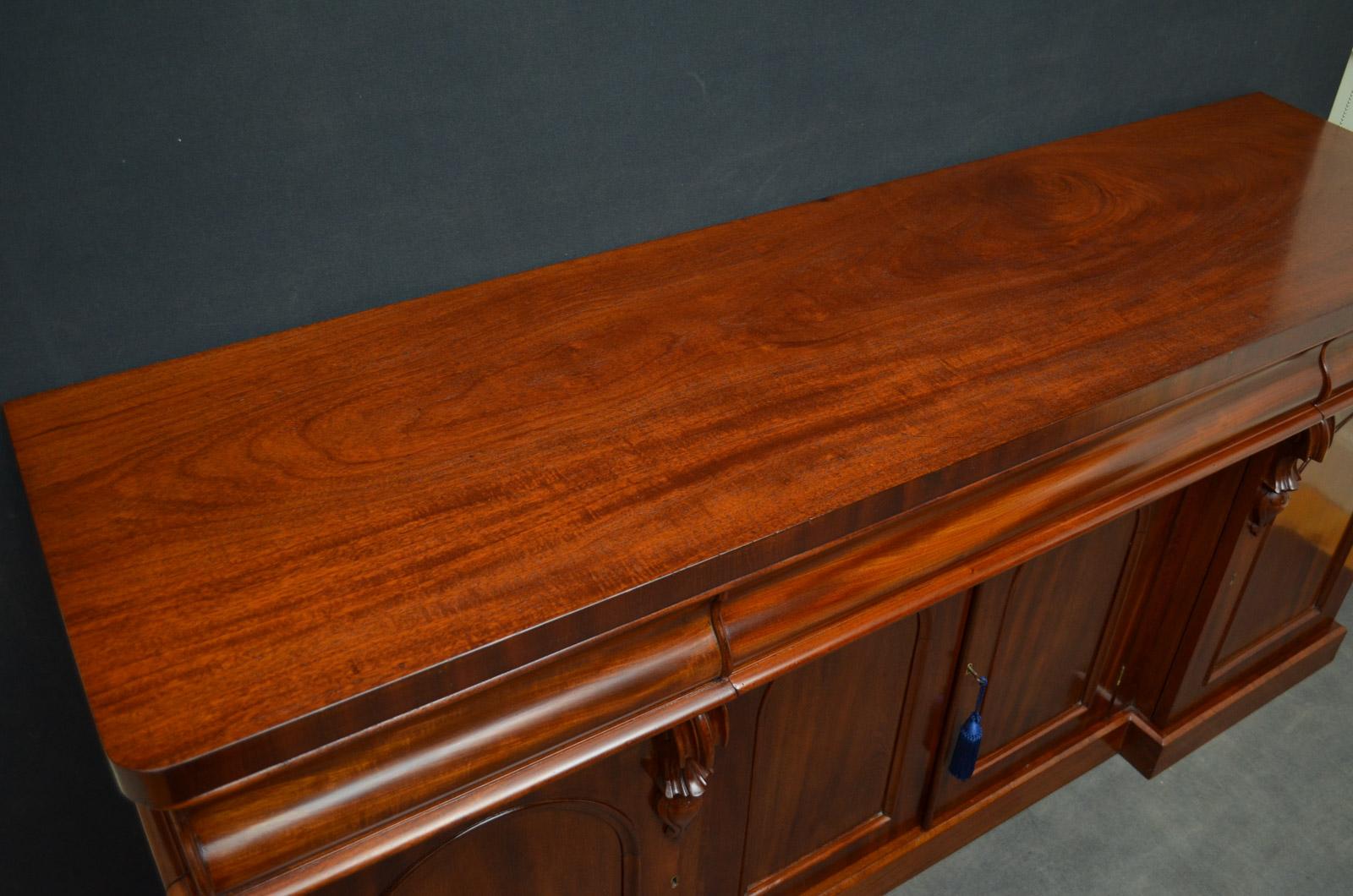 English Victorian Mahogany 4-Door Sideboard