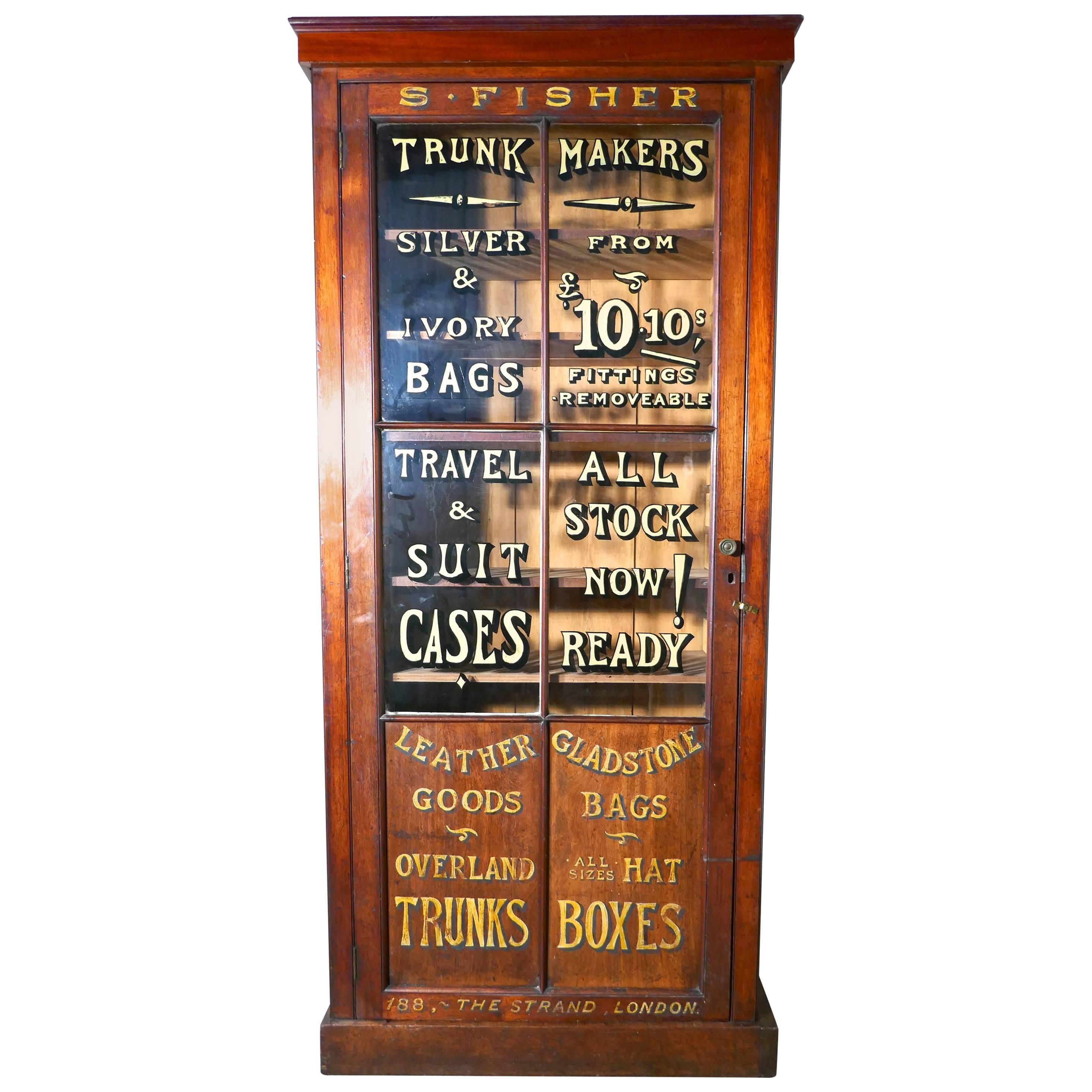 Victorian Mahogany Advertising Shop Display Cupboard
