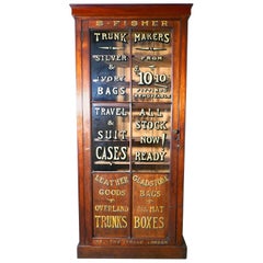 Antique Victorian Mahogany Advertising Shop Display Cupboard