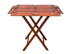 Victorian Mahogany and Brass Butlers Tray on Stand