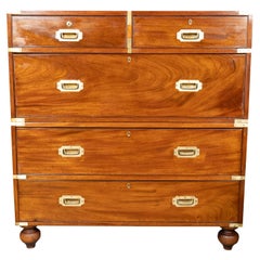 Victorian Mahogany And Brass Mounted Campaign Chest