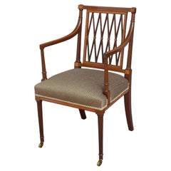 Victorian Mahogany and Inlaid Armchair
