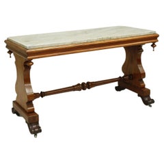 Victorian Mahogany and Marble Sofa Table