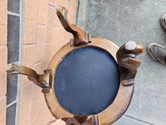 Victorian Mahogany and Tapestry and Velvet Upholstered Footstool