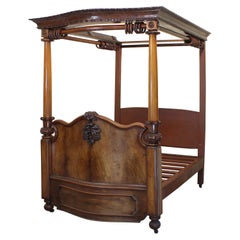 Victorian Mahogany Antique Four Poster Bed, W4P9