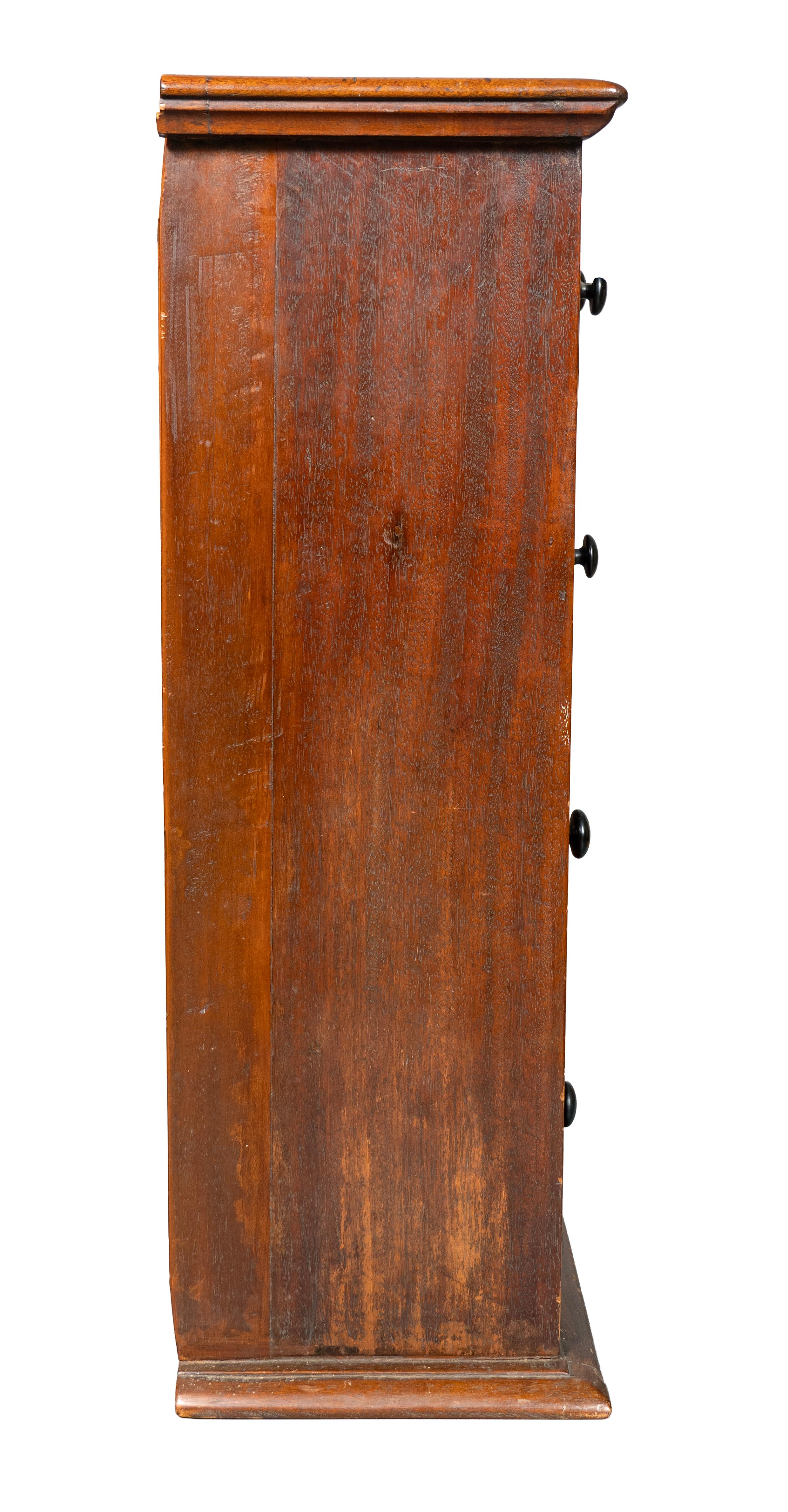 English Victorian Mahogany Apothecary Chest For Sale