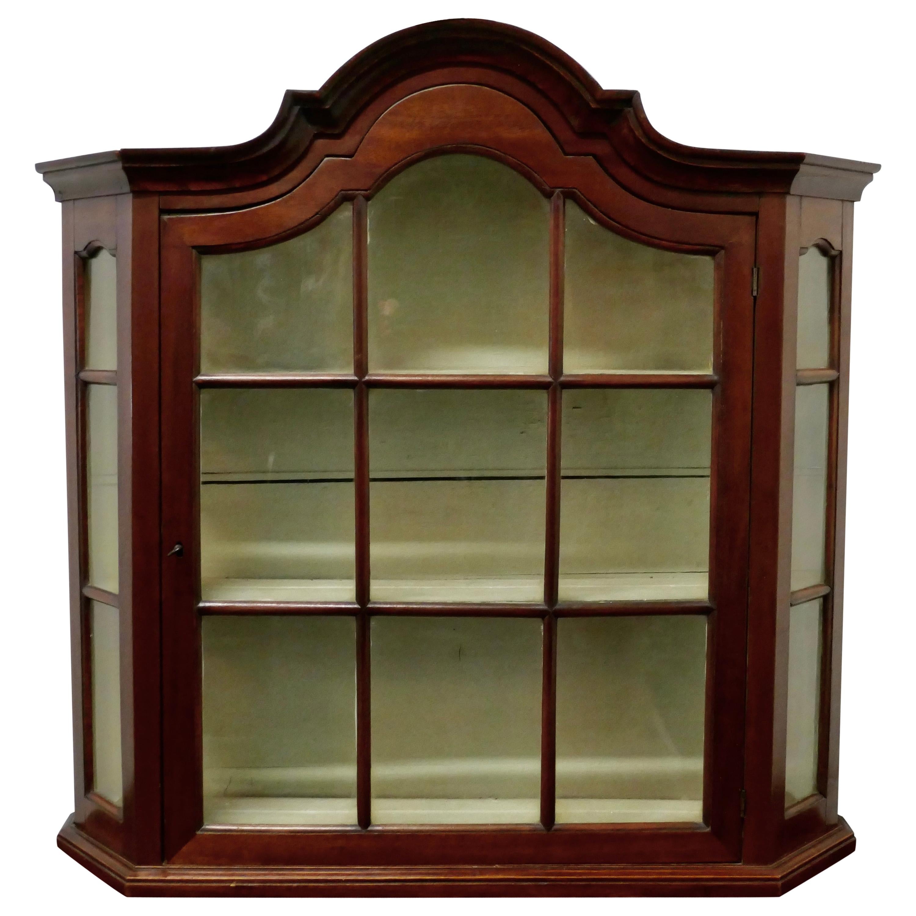 Victorian Arch Top Astral Glazed Display Cabinet